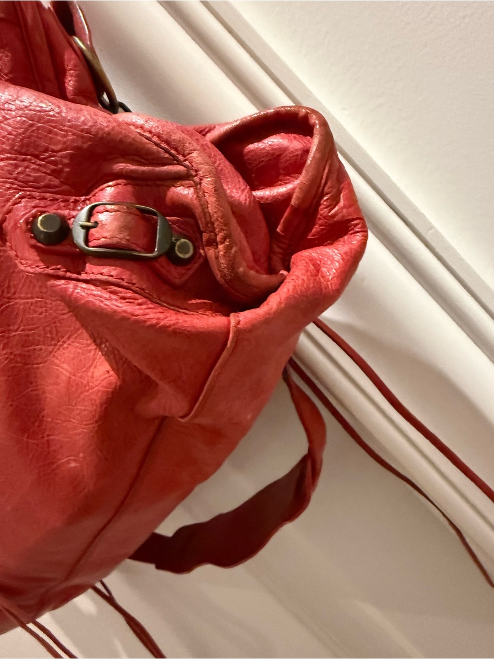 Authentic Balenciaga Red City Bag - Picture 4 of 9
